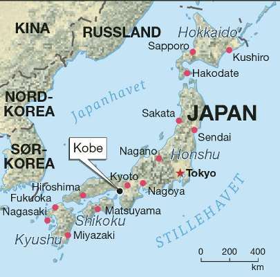 Kart over Japan